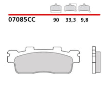 Carica l'immagine nel visualizzatore di Gallery, BREMBO - PASTIGLIA MESCOLA CC 07085CC Posteriore