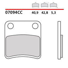 Carica l'immagine nel visualizzatore di Gallery, BREMBO - PASTIGLIA MESCOLA CC 07094CC Posteriore