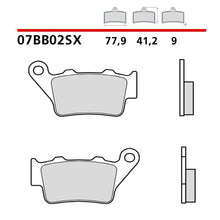Carica l'immagine nel visualizzatore di Gallery, BREMBO - PASTIGLIA MESCOLA SX 07BB02SX Posteriore