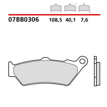 Carica l'immagine nel visualizzatore di Gallery, BREMBO - PASTIGLIA MESCOLA CC 07BB0306 Posteriore