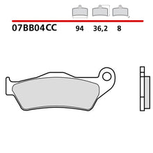 Carica l'immagine nel visualizzatore di Gallery, BREMBO - PASTIGLIA MESCOLA CC 07BB04CC Posteriore