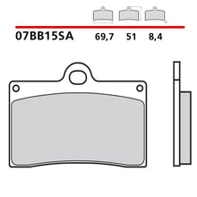 Carica l'immagine nel visualizzatore di Gallery, BREMBO - PASTIGLIA MESCOLA SA Cod.07BB15SA Anteriore
