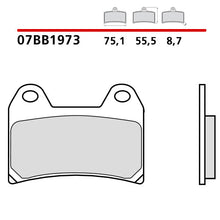 Carica l'immagine nel visualizzatore di Gallery, BREMBO - PASTIGLIA MESCOLA GENUINE 07BB1973 Anteriore