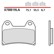 Carica l'immagine nel visualizzatore di Gallery, BREMBO - PASTIGLIA MESCOLA LA 07BB19LA Anteriore