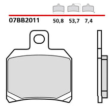 Carica l'immagine nel visualizzatore di Gallery, BREMBO - PASTIGLIA MESCOLA GENUINE 07BB2011 Posteriore