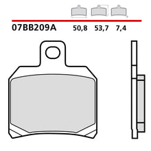 Carica l'immagine nel visualizzatore di Gallery, BREMBO - PASTIGLIA MESCOLA GENUINE 07BB209A Posteriore