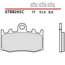 Carica l'immagine nel visualizzatore di Gallery, BREMBO - PASTIGLIA MESCOLA LA 07BB26LA Anteriore