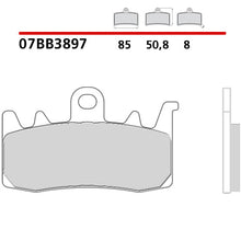 Carica l'immagine nel visualizzatore di Gallery, BREMBO - PASTIGLIA MESCOLA GENUINE 07BB3897 Anteriore