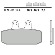 Carica l'immagine nel visualizzatore di Gallery, BREMBO - PASTIGLIA MESCOLA CC 07GR13CC Posteriore