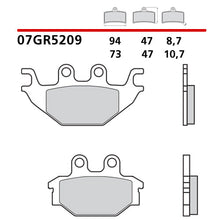 Carica l'immagine nel visualizzatore di Gallery, BREMBO - PASTIGLIA MESCOLA CC 07GR5209 Posteriore