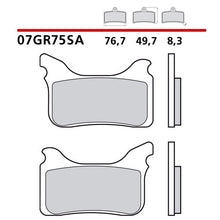 Carica l'immagine nel visualizzatore di Gallery, BREMBO - PASTIGLIA MESCOLA SA 07GR75SA Anteriore