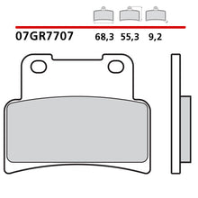 Carica l'immagine nel visualizzatore di Gallery, BREMBO - PASTIGLIA MESCOLA CC 07GR7707 Anteriore