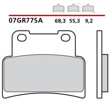 Carica l'immagine nel visualizzatore di Gallery, BREMBO - PASTIGLIA MESCOLA SA 07GR77SA Anteriore