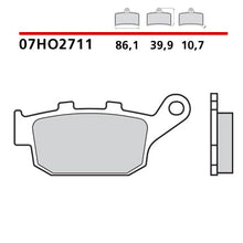 Carica l'immagine nel visualizzatore di Gallery, BREMBO - PASTIGLIA MESCOLA CC 07HO2711 Posteriore