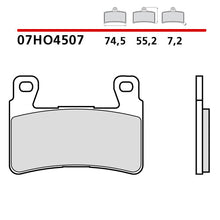 Carica l'immagine nel visualizzatore di Gallery, BREMBO - PASTIGLIA MESCOLA CC 07HO4507 Anteriore