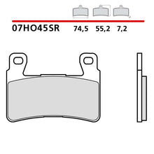 Carica l'immagine nel visualizzatore di Gallery, BREMBO - PASTIGLIA MESCOLA SR 07HO45SR Anteriore