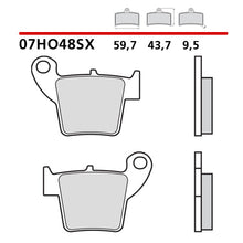 Carica l'immagine nel visualizzatore di Gallery, BREMBO - PASTIGLIA MESCOLA SX 07HO48SX Posteriore