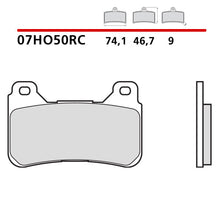 Carica l'immagine nel visualizzatore di Gallery, BREMBO - PASTIGLIA MESCOLA RC 07HO50RC Anteriore