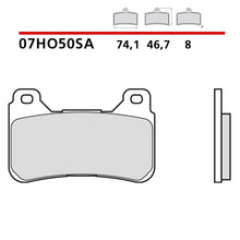 Carica l'immagine nel visualizzatore di Gallery, BREMBO - PASTIGLIA MESCOLA SA 07HO50SA Anteriore