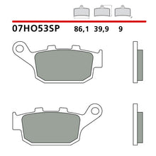 Carica l'immagine nel visualizzatore di Gallery, BREMBO - PASTIGLIA MESCOLA SP 07HO53SP Posteriore