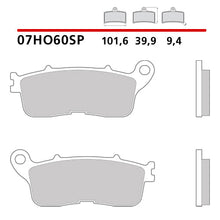 Carica l'immagine nel visualizzatore di Gallery, BREMBO - PASTIGLIA MESCOLA SP 07HO60SP Posteriore