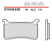 Carica l'immagine nel visualizzatore di Gallery, BREMBO - PASTIGLIA MESCOLA SR 07HO63SR Anteriore