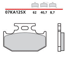 Carica l'immagine nel visualizzatore di Gallery, BREMBO - PASTIGLIA MESCOLA SX 07KA12SX Posteriore