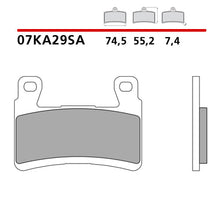 Carica l'immagine nel visualizzatore di Gallery, BREMBO - PASTIGLIA MESCOLA SA 07KA29SA Anteriore
