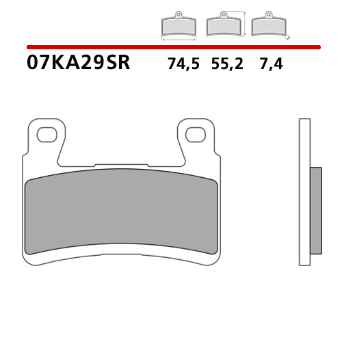 BREMBO - PASTIGLIA MESCOLA SR 07KA29SR Anteriore (copia)