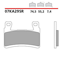 Carica l'immagine nel visualizzatore di Gallery, BREMBO - PASTIGLIA MESCOLA SR 07KA29SR Anteriore