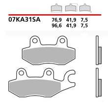 Carica l'immagine nel visualizzatore di Gallery, BREMBO - PASTIGLIA MESCOLA SA 07KA31SA Anteriore