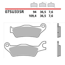 Carica l'immagine nel visualizzatore di Gallery, BREMBO - PASTIGLIA MESCOLA SR 07SU33SR Anteriore