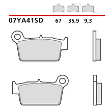 Carica l'immagine nel visualizzatore di Gallery, BREMBO - PASTIGLIA MESCOLA SD 07YA41SD Posteriore