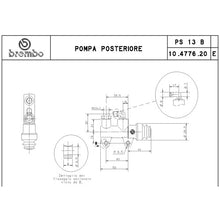 Carica l'immagine nel visualizzatore di Gallery, BREMBO - POMPA FRENO BREMBO POSTERIORE 10477620