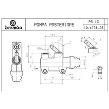 Carica l'immagine nel visualizzatore di Gallery, BREMBO - POMPA FRENO BREMBO POSTERIORE 10477623