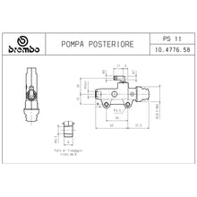 Carica l'immagine nel visualizzatore di Gallery, BREMBO - POMPA FRENO BREMBO POSTERIORE 10477658