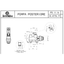 Carica l'immagine nel visualizzatore di Gallery, BREMBO - POMPA FRENO BREMBO POSTERIORE 10477677