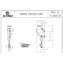 Carica l'immagine nel visualizzatore di Gallery, BREMBO - POMPA FRENO BREMBO POSTERIORE 10850520