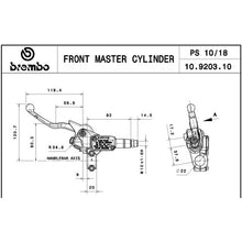 Carica l'immagine nel visualizzatore di Gallery, BREMBO - POMPA FRIZIONE BREMBO ASSIALE 10920310