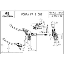 Carica l'immagine nel visualizzatore di Gallery, BREMBO - POMPA FRIZIONE BREMBO ASSIALE 10978551