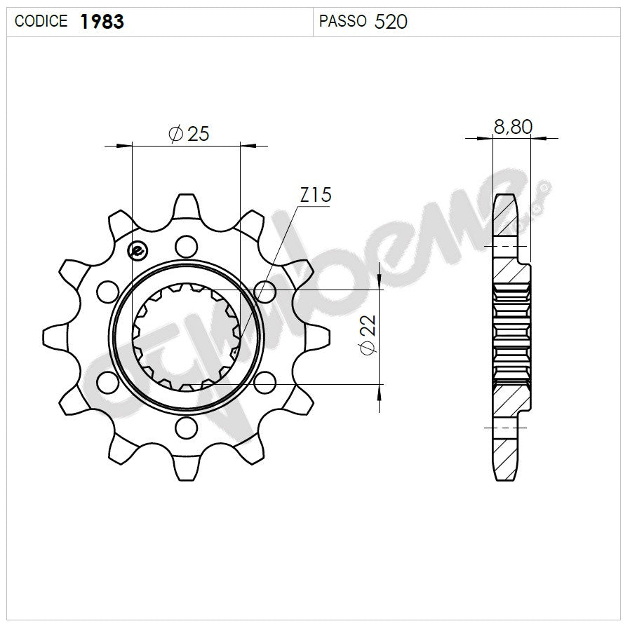 KIT TRASMISSIONE DID HUSQVARNA Cod. 376155000
