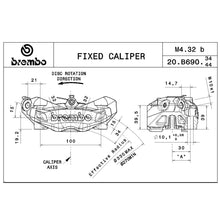 Carica l'immagine nel visualizzatore di Gallery, BREMBO - PINZA RADIALE ANTERIORE BREMBO 20B69044