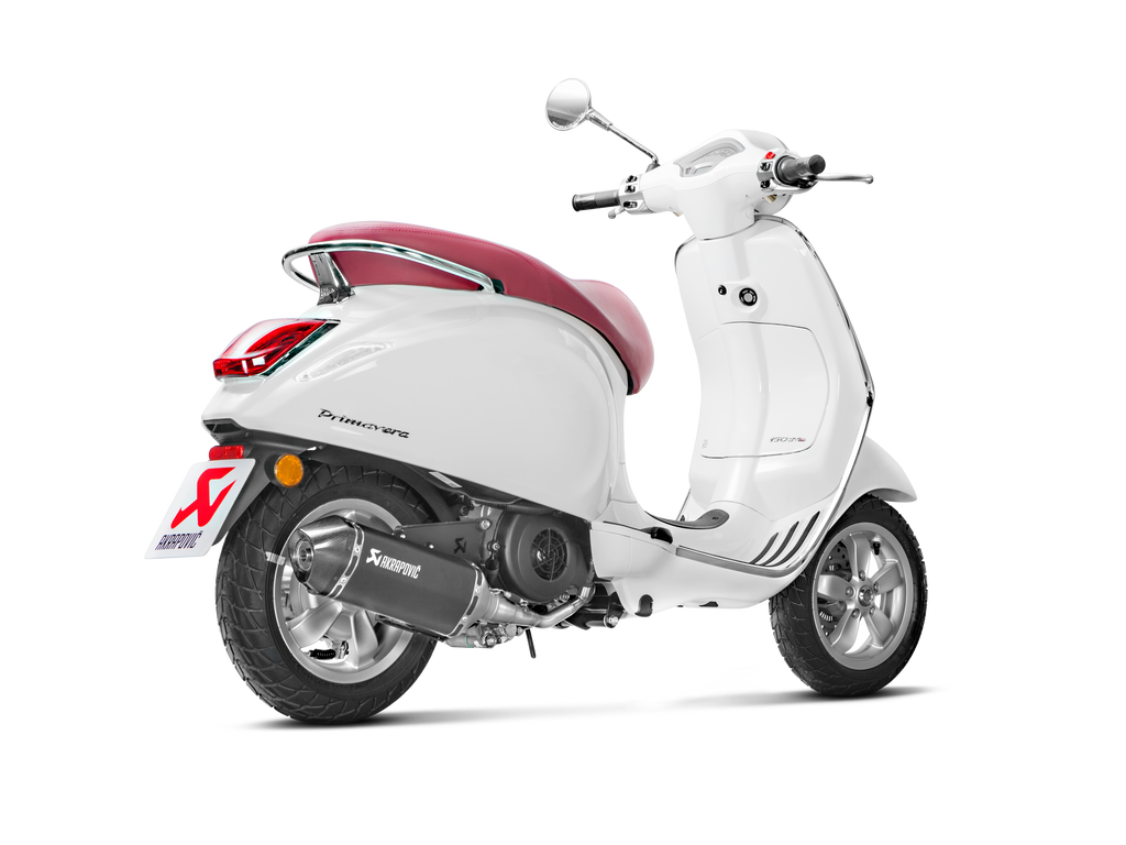 Akrapovic Scarico completo Piaggio Vespa 125/150ie 3V modello con motore iGet 2017–2020 — S-VE125R2-HZBL