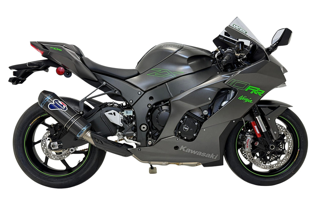 Termignoni K09009420T — scarico montato sulla moto, vista 1