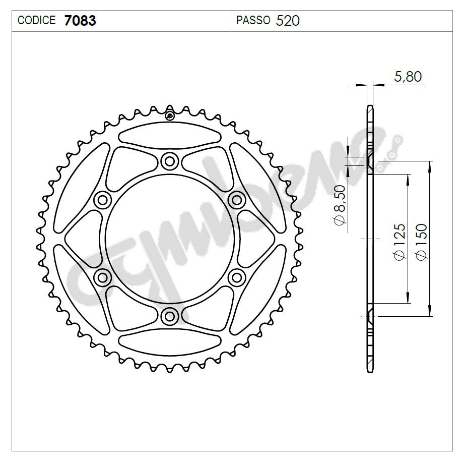 KIT TRASMISSIONE TROFEO KTM Cod. 2539221540
