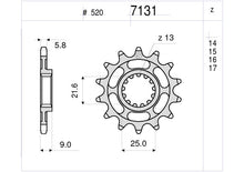 Carica l'immagine nel visualizzatore di Gallery, KIT TRASMISSIONE TROFEO KAWASAKI Cod. 256180000