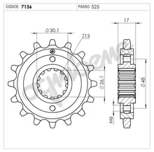 Carica l'immagine nel visualizzatore di Gallery, KIT TRASMISSIONE TROFEO HONDA Cod. 256226000