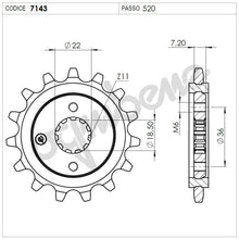 Carica l'immagine nel visualizzatore di Gallery, KIT TRASMISSIONE DID HONDA  Cod. 376262000