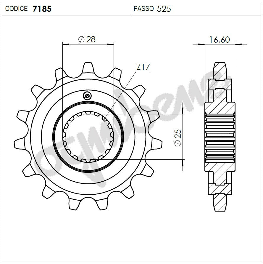 KIT TRASMISSIONE TROFEO KTM Cod. 2555331743