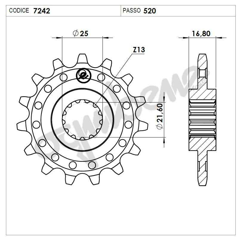 KIT TRASMISSIONE DID HONDA Cod. 376321000